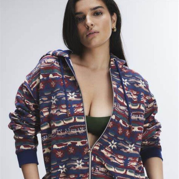 Savage X Fenty Onesie Red Cognac Cabin Cutie Medium - Picture 1 of 3